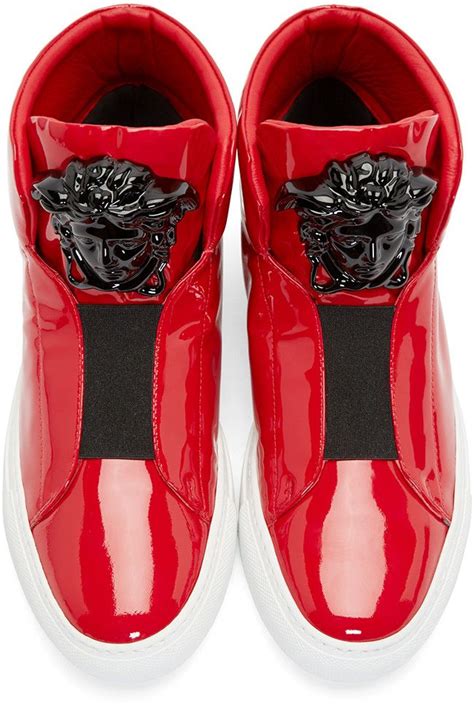 versace high top red|versace medusa high top.